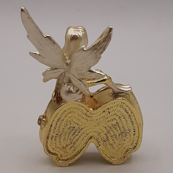 New Metal Fairy Pixie Mardi Gras Mask Trinket Box Magnetic Hinged Closure - Picture 4 of 6